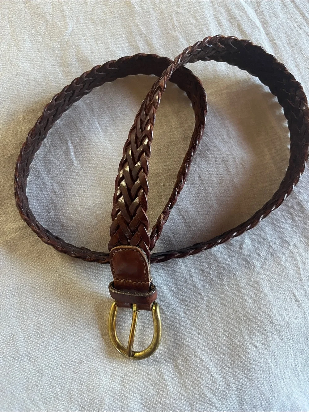 Vintage British Tan braided Coach belt